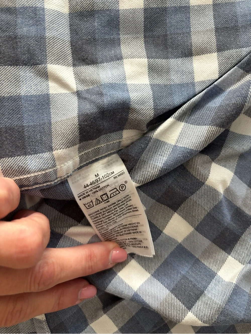 Banana Republic Men's Blue and White Gingham Button-Down Shirt